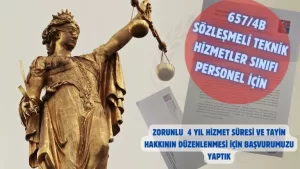 657/4b THS Personelin zorunlu süreleri için Başvurumuzu yaptık.