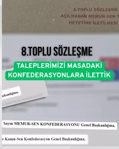 8.Toplu Sözleşme Taleplerimiz